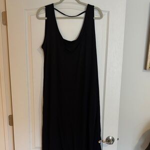 Kindred Bravely Black Sleeveless Midi Dress with Back Strap